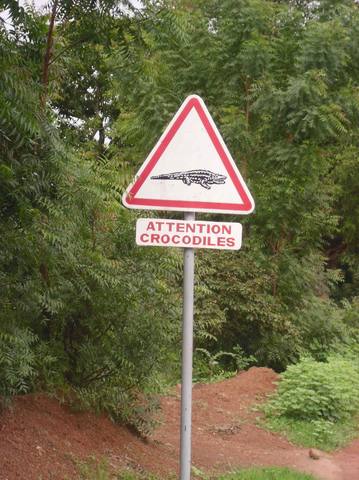 Bazoulé vorsicht krokodile schild